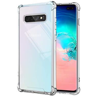 Imagem de KIOMY Capa Transparente para Samsung Galaxy S10 Plus, S10+ - TPU Fino Gel Flexível, Absorção de Choque, Unissex