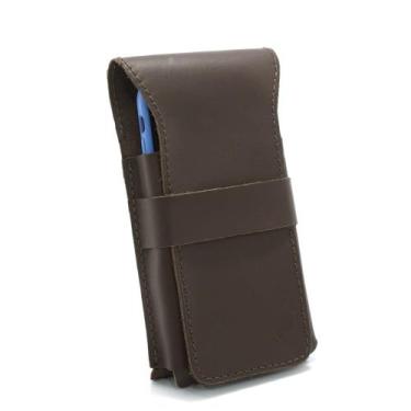 Imagem de Capa Bainha Protetor Para Celular Smartphone Couro Portatil Resistente