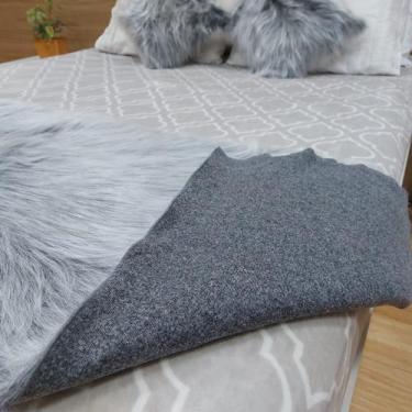 Imagem de Peseira P/  Cama De Solteira Pelo Alto 130x60cm - S DECOR, CINZA