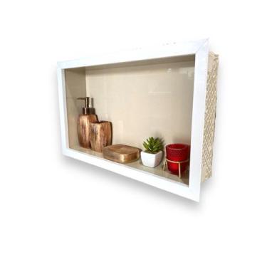 Imagem de Nicho Box Porcelanato Banheiro 33x53x10 Beje Avório - Belo Nicho
