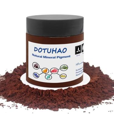Imagem de DOTUHAO Pó de mica tinto vinho, pigmento mineral natural ótimo para resina epóxi, corante de concreto, cimento, tinta, pintura, grafite, desenho (vinho, 118 g)