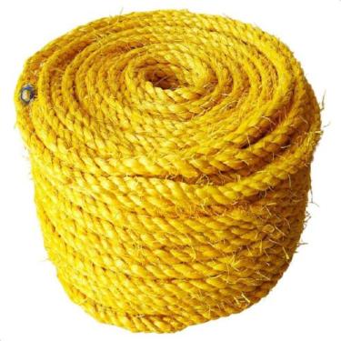 Imagem de Corda de sisal Amarela 6,5mm 50 metros - Sisalândia
