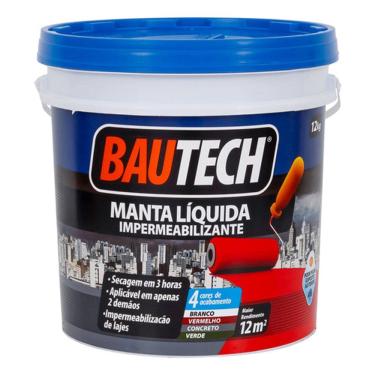 Imagem de Manta Líquida Acrílica Profissional Cinza 12kg - Bautech