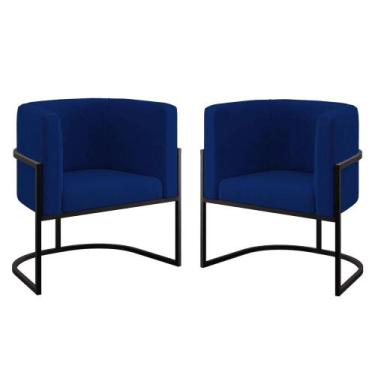 Imagem de Kit 02 Cadeiras Poltrona Lua para Sala Quarto Balaqui Decor - B Balaqu