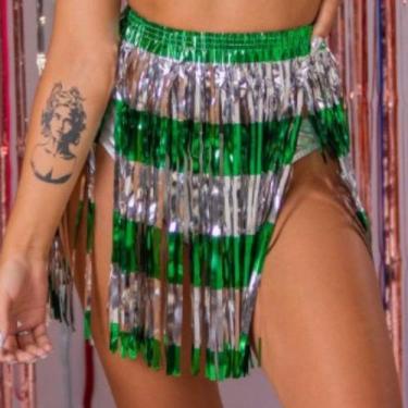 Imagem de Saia Fitilho Metalizada Carnaval Festa Fantasia - Mix de Produtos, Ver