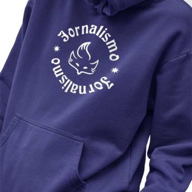 Imagem de Blusa Moletom Masculino Estampado Jornalismo em Algodão Fio 30.1 Pente