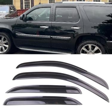 Imagem de Janela matizada fumaça sol chuva viseira protetor de ventilação defletor sombra compatível com Chevrolet Tahoe 2007-2014