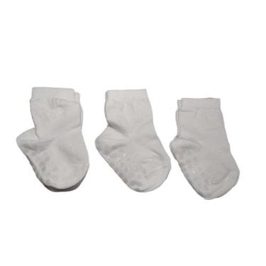 Imagem de Kit Meia 3 Pares Infantil Casual em Algodão Cano Curto Antiderrapante 