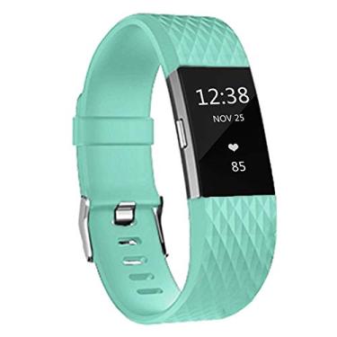 Imagem de Pulseiras de substituição para Fitbit Charge 2, pulseiras clássicas de silicone ajustáveis para Fitbit Charge 2, mulheres e homens