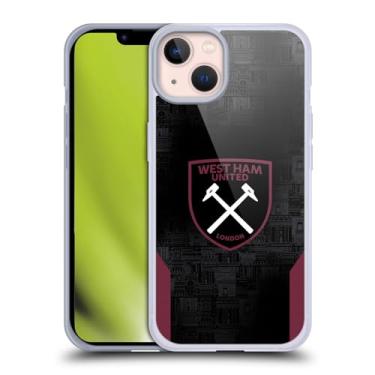 Imagem de Head Case Designs Capa de gel macio oficialmente licenciada pelo West Ham United FC Away 2024/25 Crest Kit compatível com Apple iPhone 13