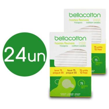 Imagem de Haste Flexivel Cotonete Bellacoton 24 caixas com 75 unidades - Bellaco