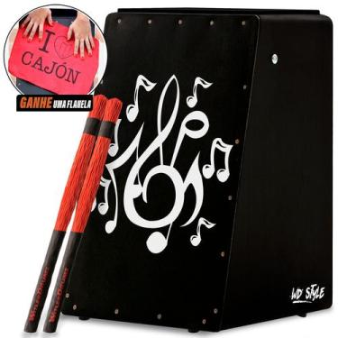 Imagem de Cajón wd style elétrico  02 vassourinhas  p  musical - a - WITLER DRUM