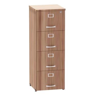 Imagem de Arquivo Com 04 Gavetas P25 Pandin 1,30 M Noce Naturale