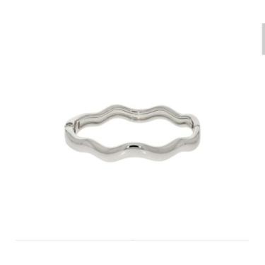 Imagem de Bracelete Elegante Moderno Ondulado Irregular - GEMERSON BIJOUX, Prata