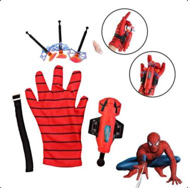 Imagem de Luva Lançador de Teia Homem Aranha c/ Acessórios Brinquedo para Crianç