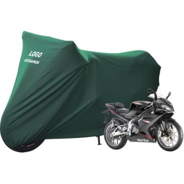 Imagem de Capa Protetora Para Moto Aprilia RS Com Logo - Mz, Verde