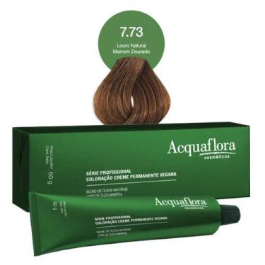 Imagem de Coloração Creme Permanente Vegana 7.73 Louro Natural Marrom Dourado - 
