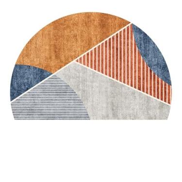 Imagem de Tapete redondo abstrato para sala de estar tapetes macios para sala de jantar embaixo da mesa, tapete antiderrapante para entrada de escritório e cozinha (flor 16,120 x 180 cm)