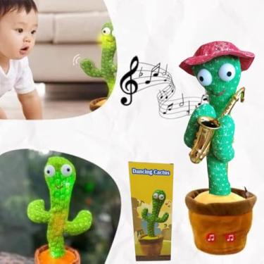 Imagem de Cacto Dançante e Falante Toca, Fala, Brilha, Imita Sons, Vem na Caixa, Brinquedo Infantil (Saxophone)