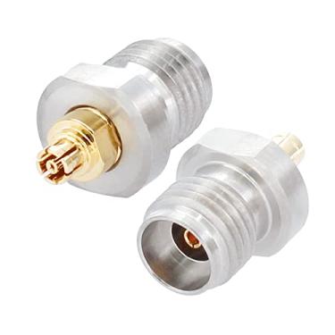 Imagem de withwave Adaptador de micro-ondas fêmea de precisão de 2,92 mm para SMPM fêmea, CC para 40 GHz, 50 Ohm, corpo de aço inoxidável
