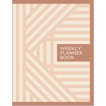 Imagem de orange colour geometric shapes basic weekly planner smooth binding and premium page notebook size (8.5x11inch) 120 pages: classic weekly planner