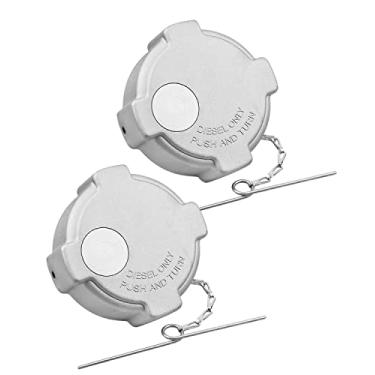 Imagem de Tampa de combustível a diesel de alumínio de 1/4 de volta, pacote com 2 para semi caminhão de 7,6 cm, tampa de gás de travamento para tanque de combustível compatível com Freightliner Cascadia Columbia Century Coronado M2 substituir 03-37017-000 S21361