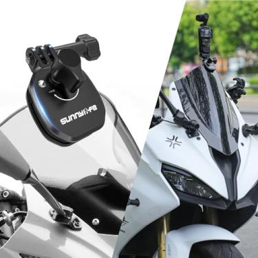 Imagem de Suporte fixo para câmera de ação compatível com bolso 2/3 Insta 360 GO 3/3S/Gopro Câmeras esportivas livremente ajustam ângulos de montagem para motocicletas e acessórios
