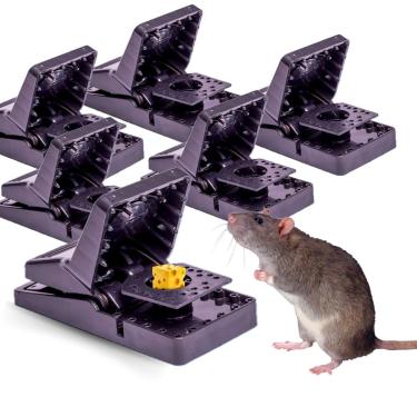 Imagem de Kit 5 Ratoeira Boca De Jacaré Captura De Ratos Reutilizável Domésticos