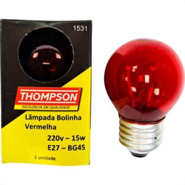 Imagem de Lampada Colorida Thompson 15Wx220V. Vermelha - Kit C/10 Pecas - MAC FE
