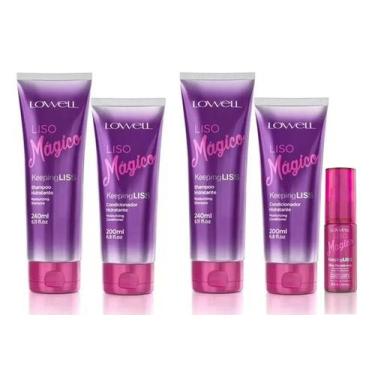 Imagem de Kit Liso Mágico 2 Shampoos + 2 Condicionadores + Óleo - Lowell