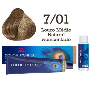 Imagem de Coloração Color Perfect 7.01 Louro Médio Natural Acinzentado Emulsão O