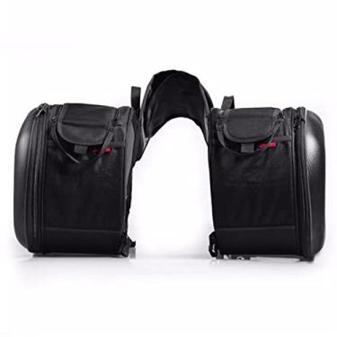 Imagem de Mala de viagem para motocicleta, impermeável, bolsa de selim para motocicleta, bolsa lateral para alforje, bolsa de tecido Oxford, malas de viagem para capacete de motocicleta, capa superior de
