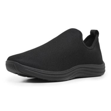 Imagem de Tênis Slip On Palmilha De Gel Esporão Academia  - Tk Moda, Preto, 38
