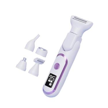 Imagem de predolo elétrica barbeador biquíni aparador sem fio usb elétrico aparador de cabelo helicóptero elétrico para o corpo da perna biquíni beleza, Branco