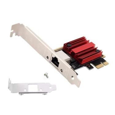 Imagem de Placa de rede para jogos, adaptador Gigabit Ethernet de 2,5 G RJ45 RTL8125 PCI-E placa de rede