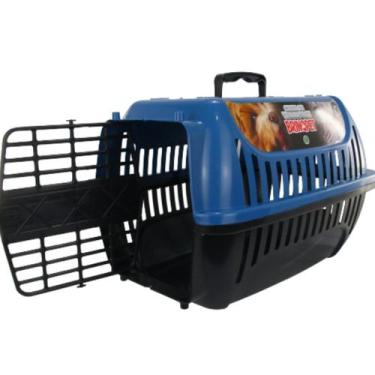Imagem de Caixa Transporte Pet Para Cachorros Pequenos E Gatos Brinqpet, Azul