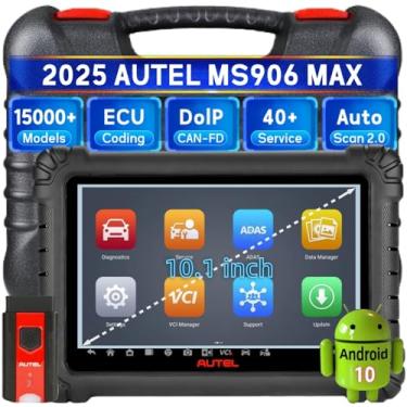 Imagem de Autel Scanner MaxiSys MS906MAX, versão atualizada do Ms906Pro, ferramenta de digitalização superior, ferramenta de diagnóstico bidirecional, atualização de MK900, MP900BT, MS906BT, MK908, codificação