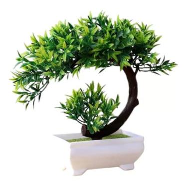 Imagem de Bonsai artificial mini árvore c/ vaso modelo dragão para decoração - S