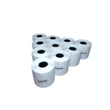 Imagem de ETIQUETA TÉRMICA PARA BALANÇA 60X30 21M CX COM 48 ROLOS | ADESIVA EM PAPEL TÉRMICO - TOLEDO