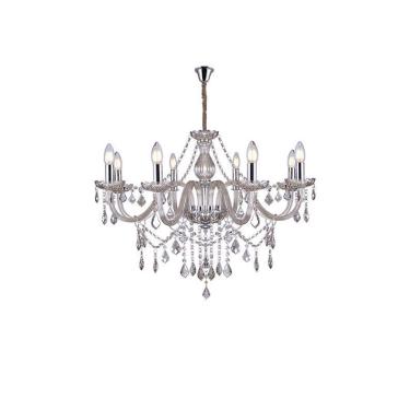 Imagem de Lustre Glam Maria Tereza Champanhe 8 Braços E14 Taschibra