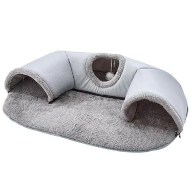 Imagem de Bothyi Túnel de túnel de gato túnel de gato cama interativa Playground Playground Tunnel Play Center for Bunny Hamster Kitten pequenos animais, 75cmx55cm