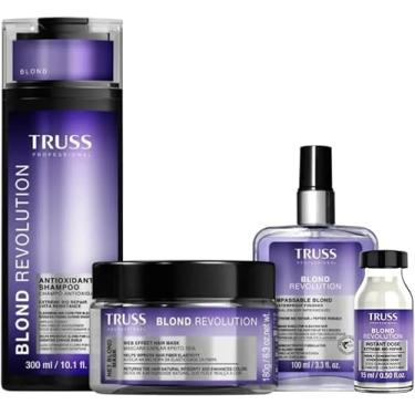 Imagem de Kit Truss Blond Revolution com Shampoo 300ml + Máscara 180g + Finalizador 100ml + Ampola 15ml para Loiras