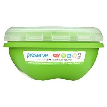 Imagem de Preserve Recipiente de armazenamento de alimentos reutilizável sem BPA de 538 g com tampa de parafuso, conjunto de 12 unidades, verde maçã