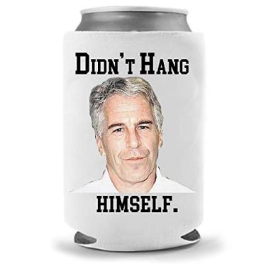 Imagem de Epstein Don't Hang Himself Beer Coolie | Novidade Funny Gag Party Gift Beer Can Cooler | Funny Joke Drink Can Cooler | Suporte de bebida de cerveja – Presentes de cerveja para casa – Resfriador de lata de neoprene de qualidade