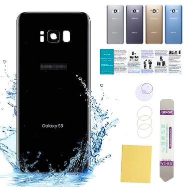 Imagem de UooFide Compatível com Samsung Galaxy S8 capa traseira de vidro de substituição 5,8 polegadas SM-G950 Todas as operadoras com manual de instalação + kit de ferramentas de reparo (preto)