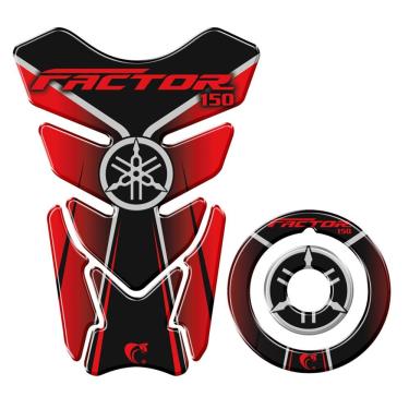 Imagem de Adesivo Protetor Tanque E Bocal Moto Yamaha Factor 150 Vermelho