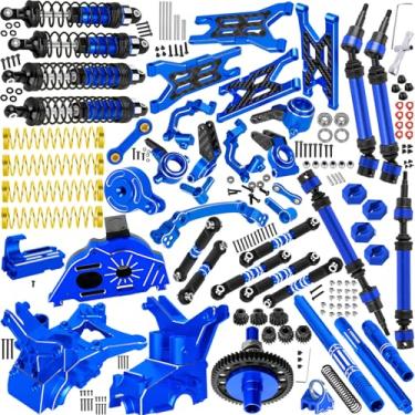 Imagem de RC Upgrades Part for 1/10 Granite/Senton 3S & Mega550,Shock,Links,A-Arm,Caster Block,Steering Blocks,Stub Axle Carriers,Gearbox,Covers,Center Driveshaft,CVD Axles,Support,Spline,Steering,57TGear,Blue