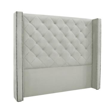 Imagem de Cabeceira e Puff Recamier Vicenza para Cama Box Casal 140cm Estrutura Madeira Maciça Ve...