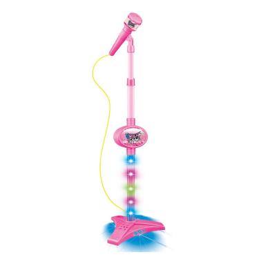 Imagem de Microfone Pedestal Rosa Rock Show Dmt5898 Dm Toys