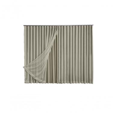 Imagem de Cortina Microfibra Com Voil 2,80x2,30 Para Trilho Duplo palha